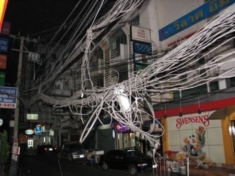 Cableado en Bangkok