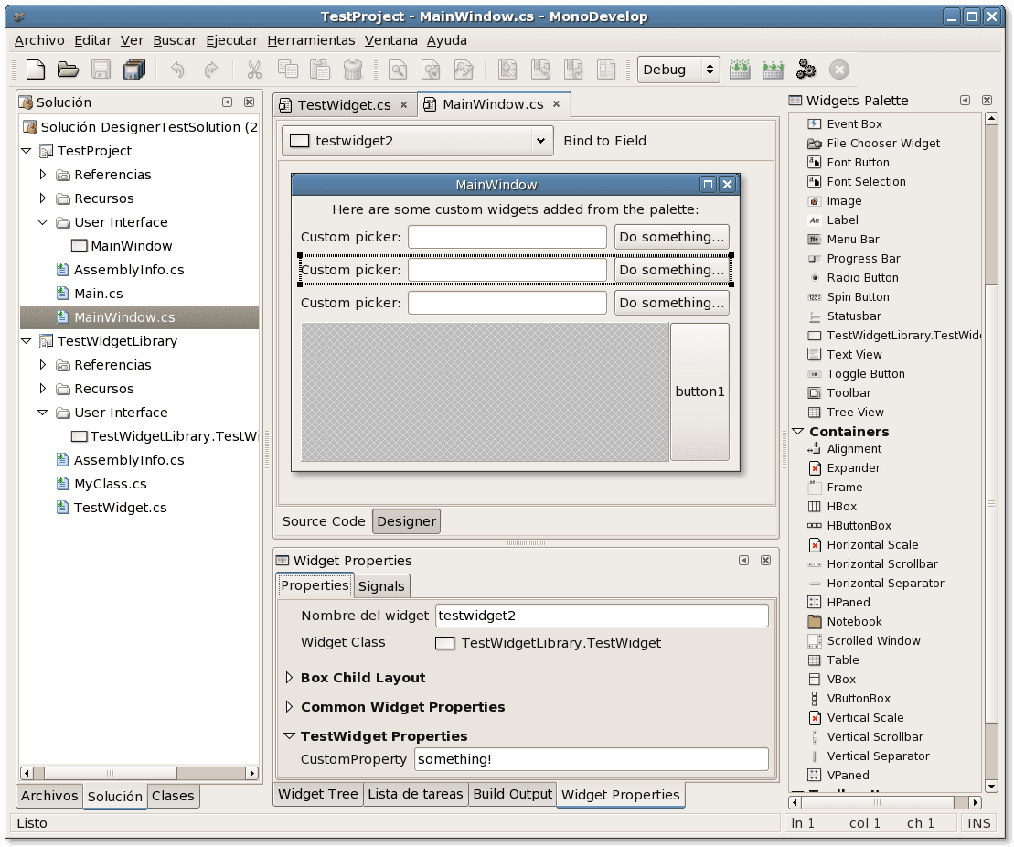 Monodevelop con Stetic